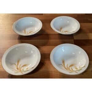 Craftsman China Japan Harvest 5.5” Gold Rimmed Fruit Dessert Bowls Set Of 4